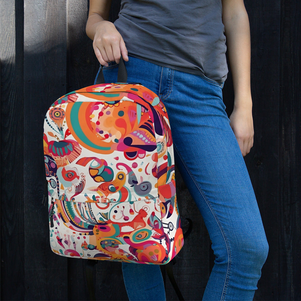 Boho Artistic Backpack – Colorful Travel & School Bag for Creative Expression