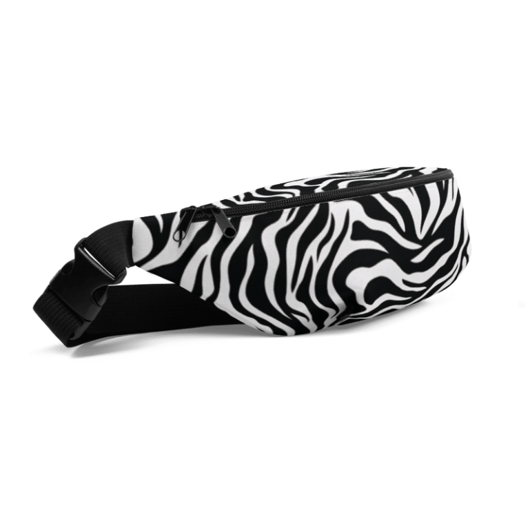 Zebra Print Fanny Pack – Bold Animal Print Waist Bag for Trendy & Casual Style