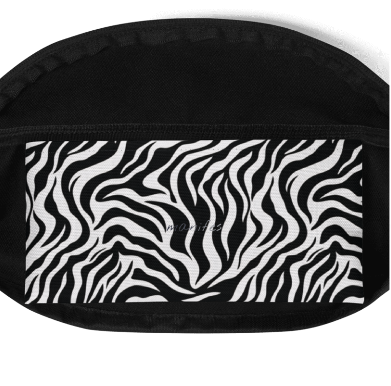 Zebra Print Fanny Pack – Bold Animal Print Waist Bag for Trendy & Casual Style